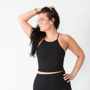 Manners London LDN Eka Racer Crop in Black